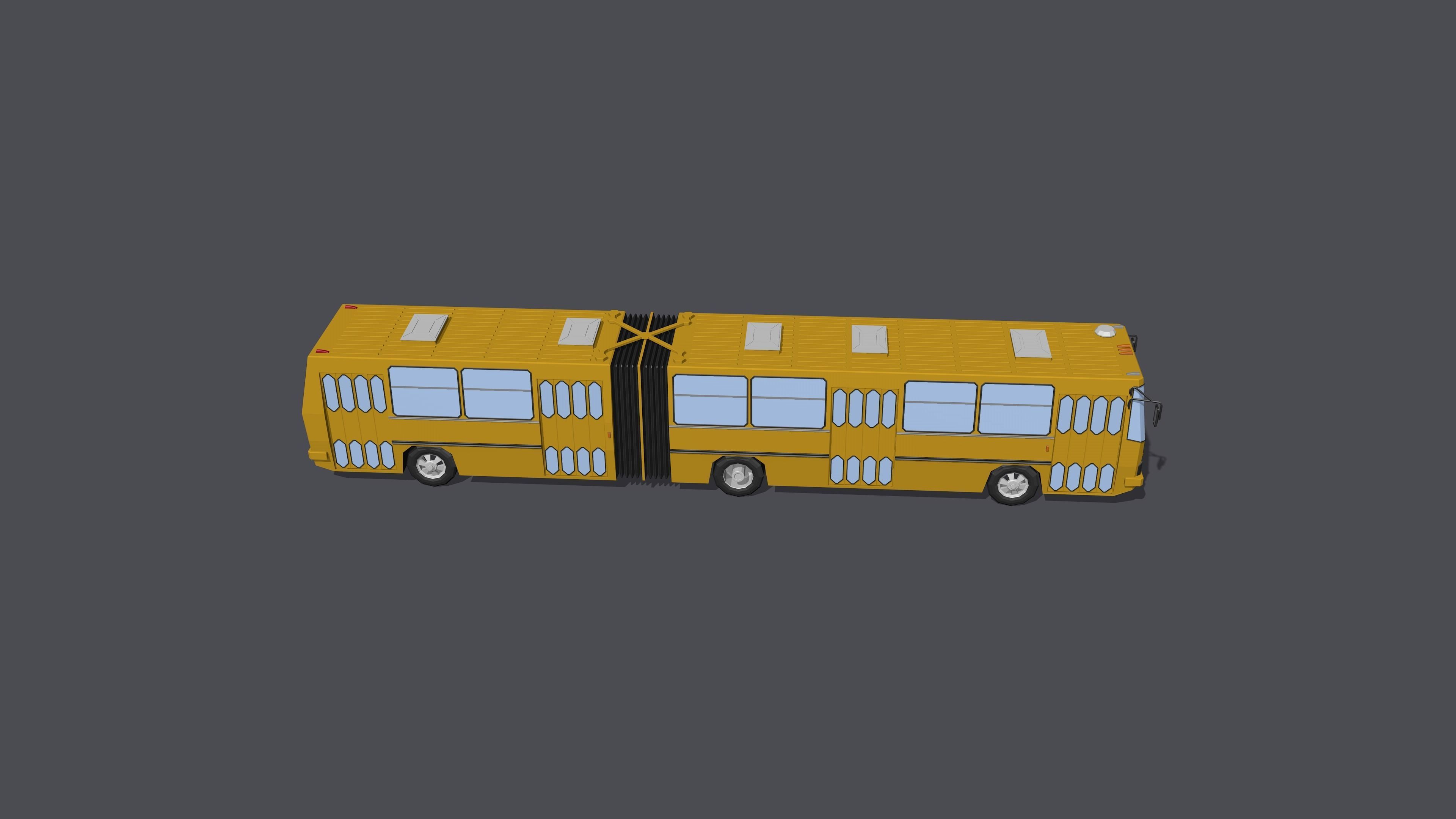 Full set of vehicles Low-poly 3D model_14