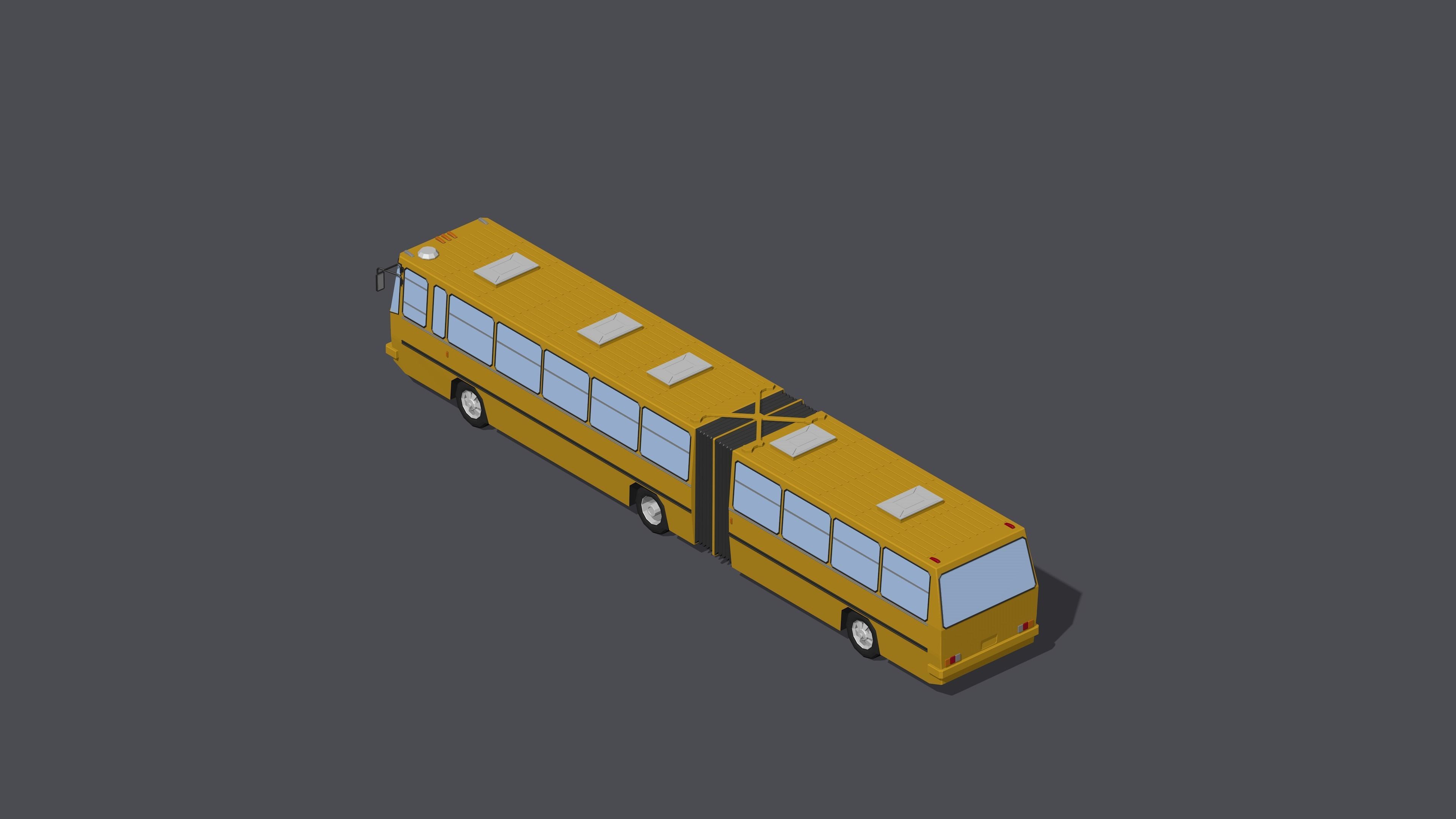 Full set of vehicles Low-poly 3D model_5