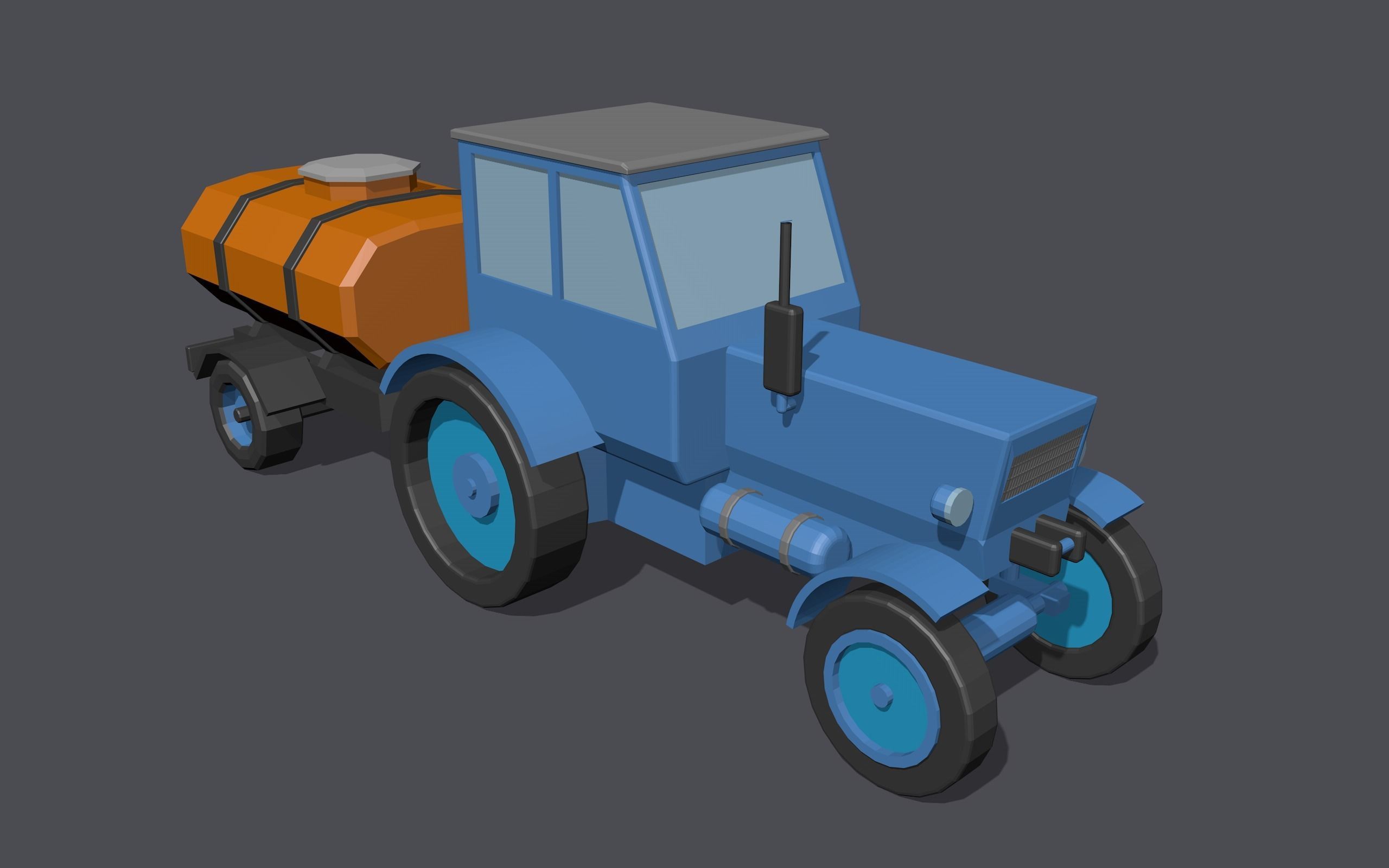 Full set of vehicles Low-poly 3D model_117