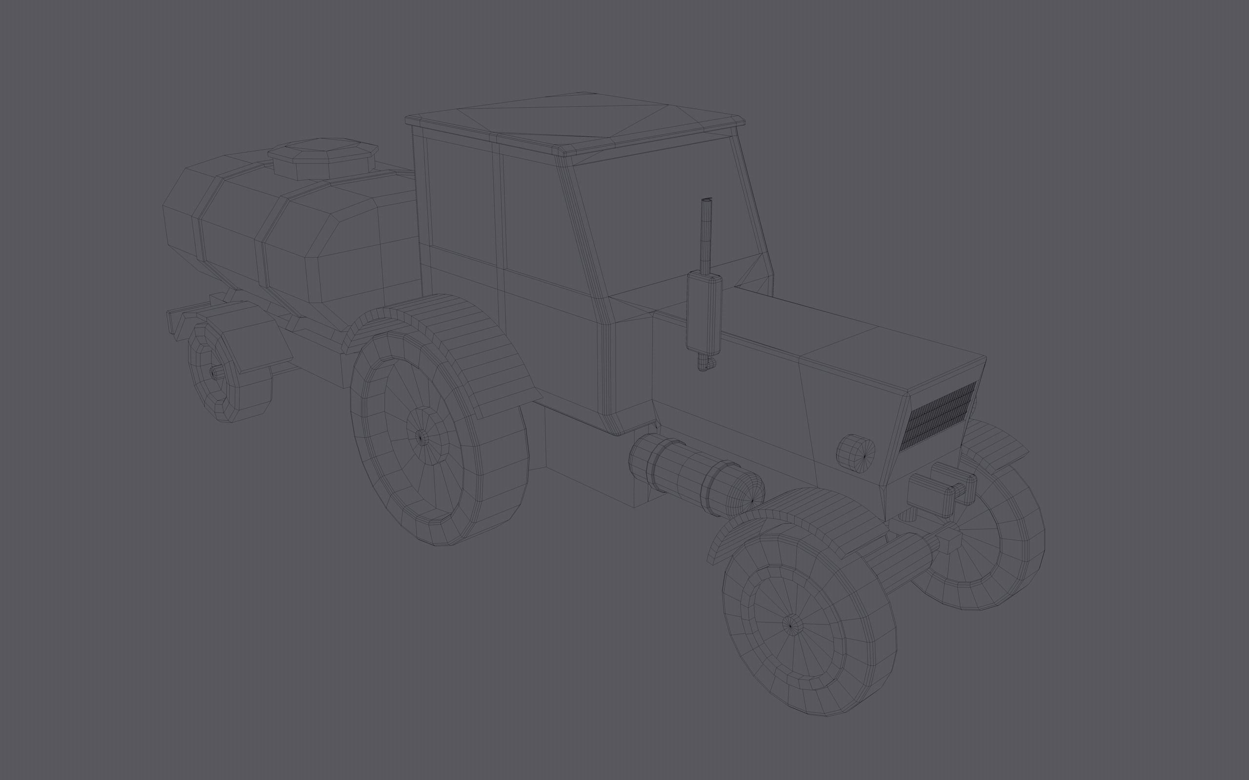 Full set of vehicles Low-poly 3D model_118