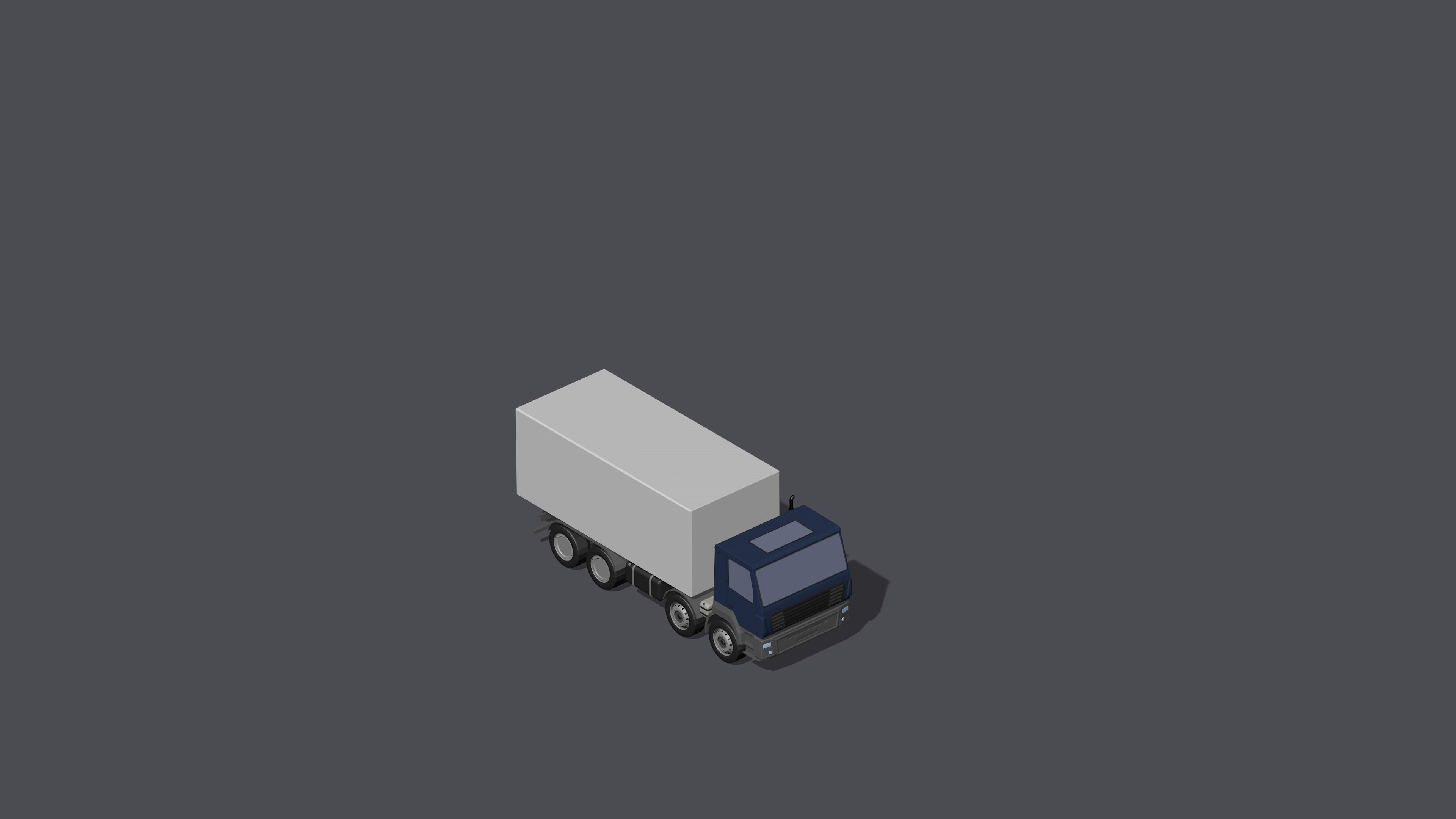 Full set of vehicles Low-poly 3D model_40
