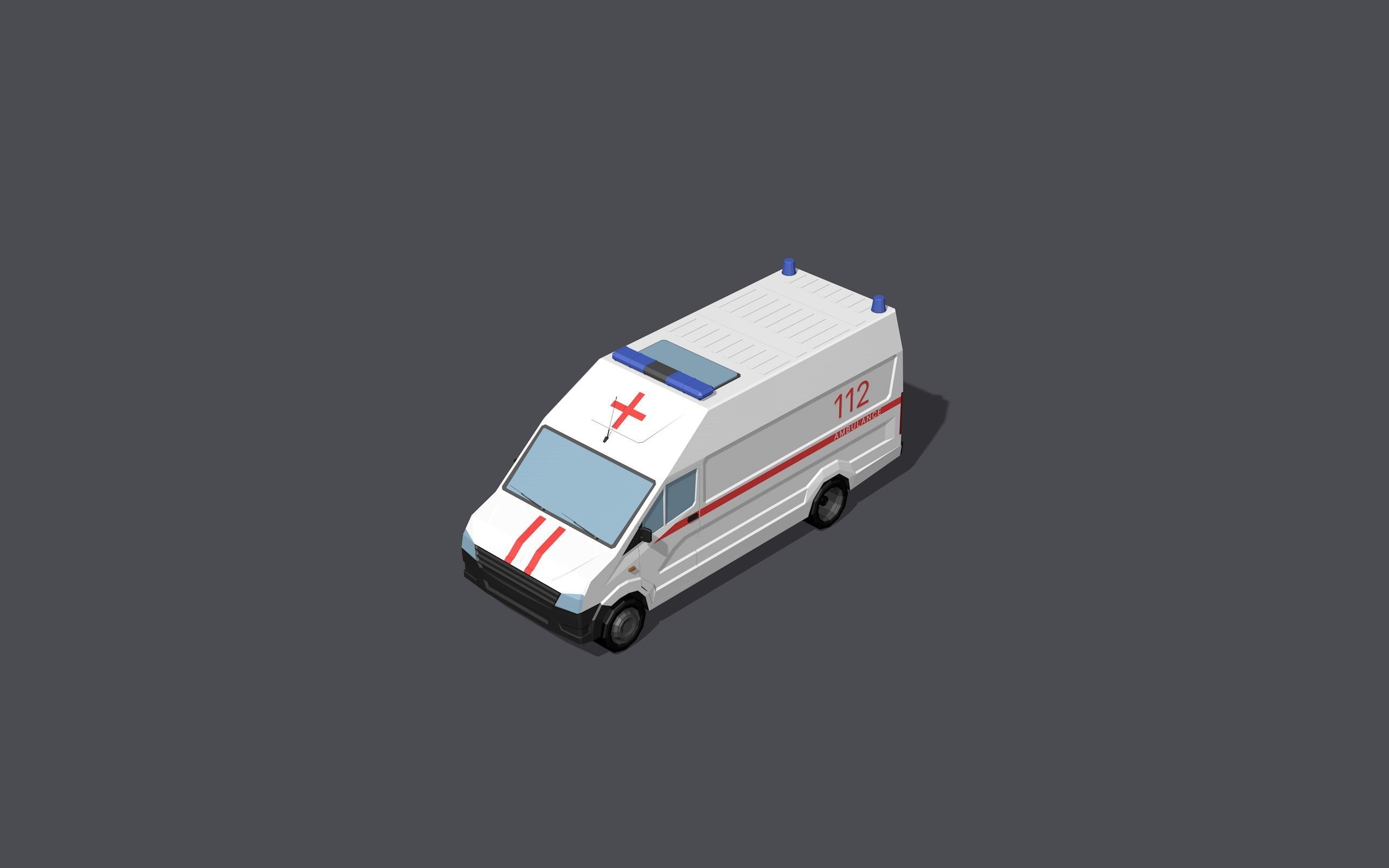 Full set of vehicles Low-poly 3D model_65