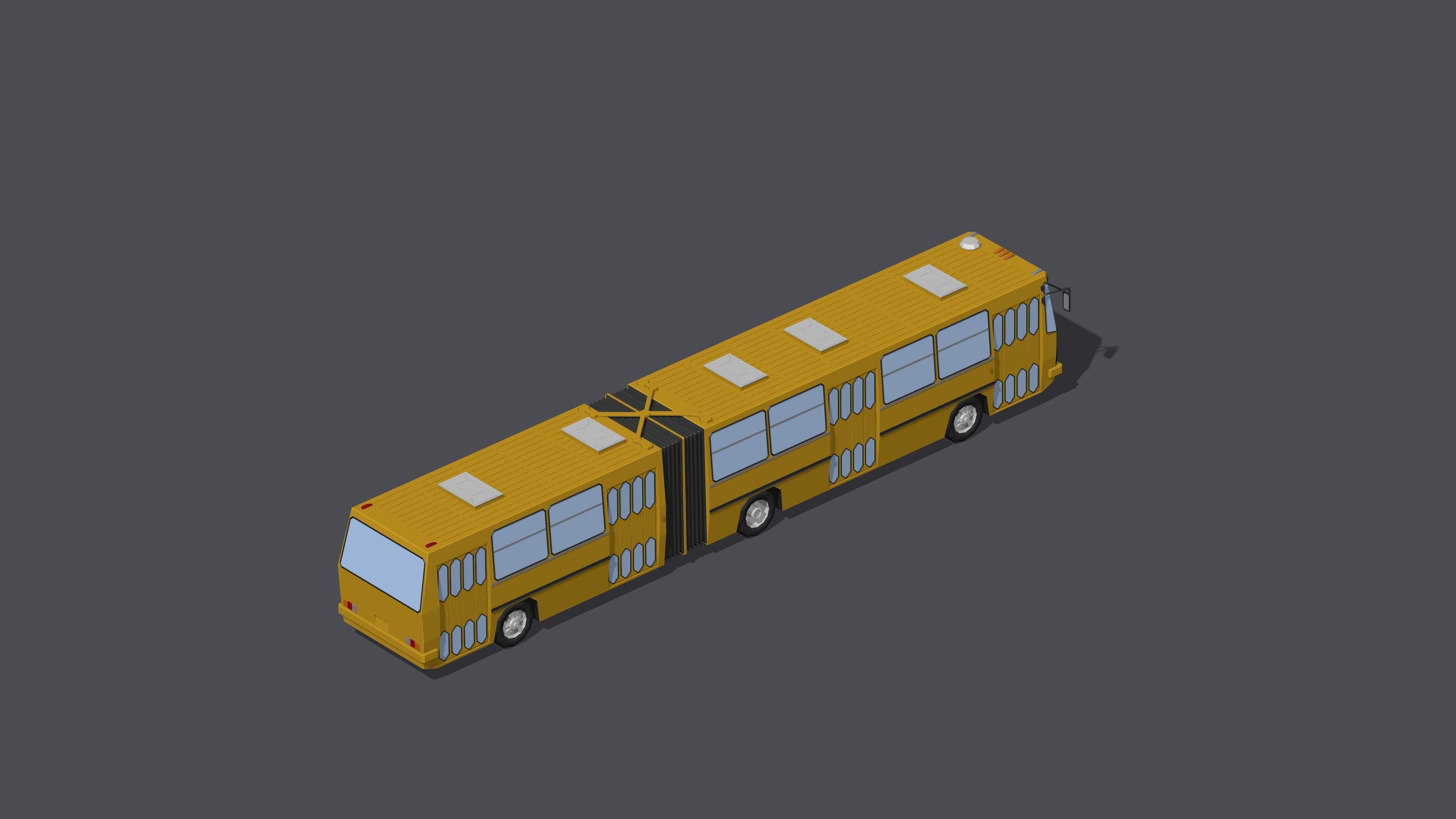 Full set of vehicles Low-poly 3D model_6