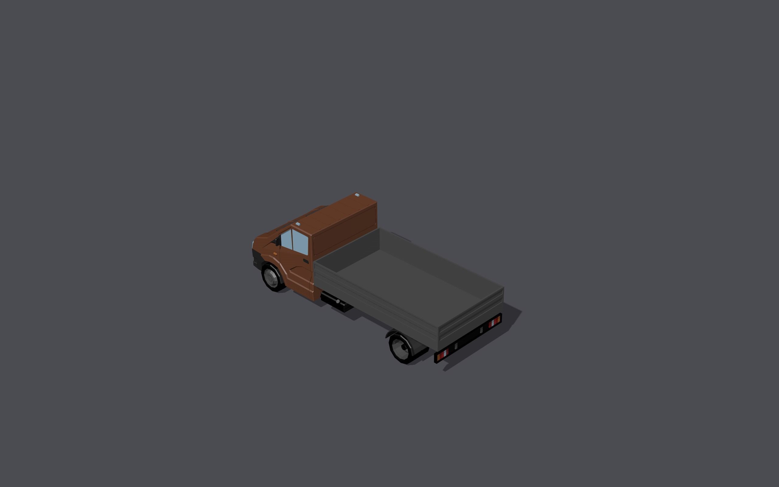 Full set of vehicles Low-poly 3D model_75