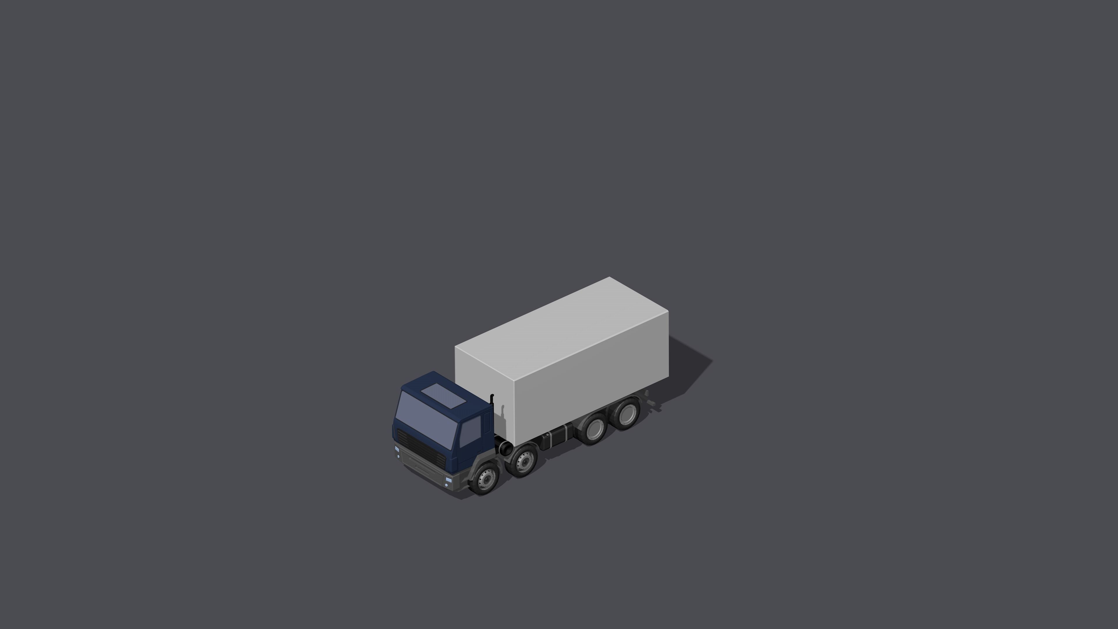 Full set of vehicles Low-poly 3D model_41