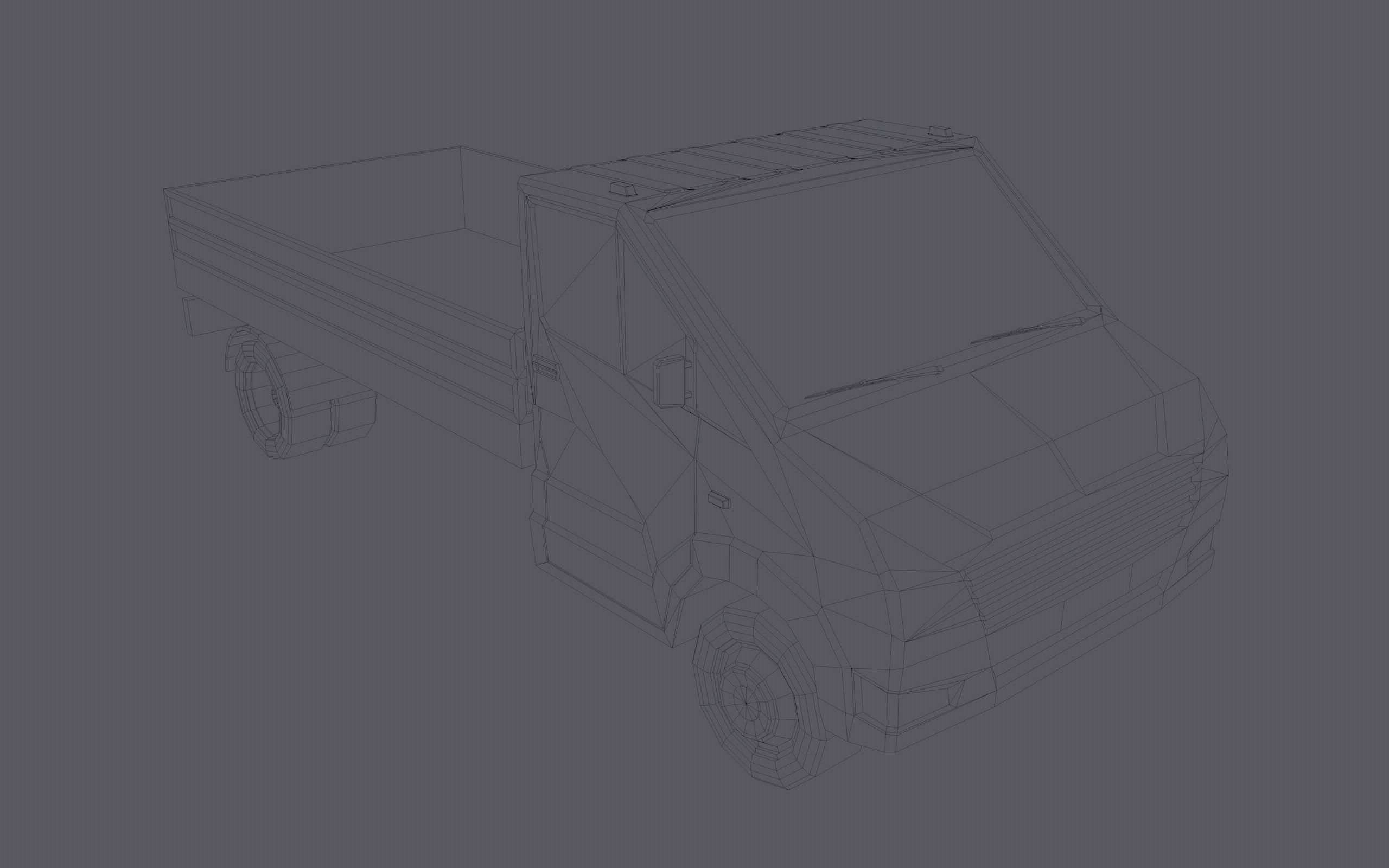 Full set of vehicles Low-poly 3D model_80