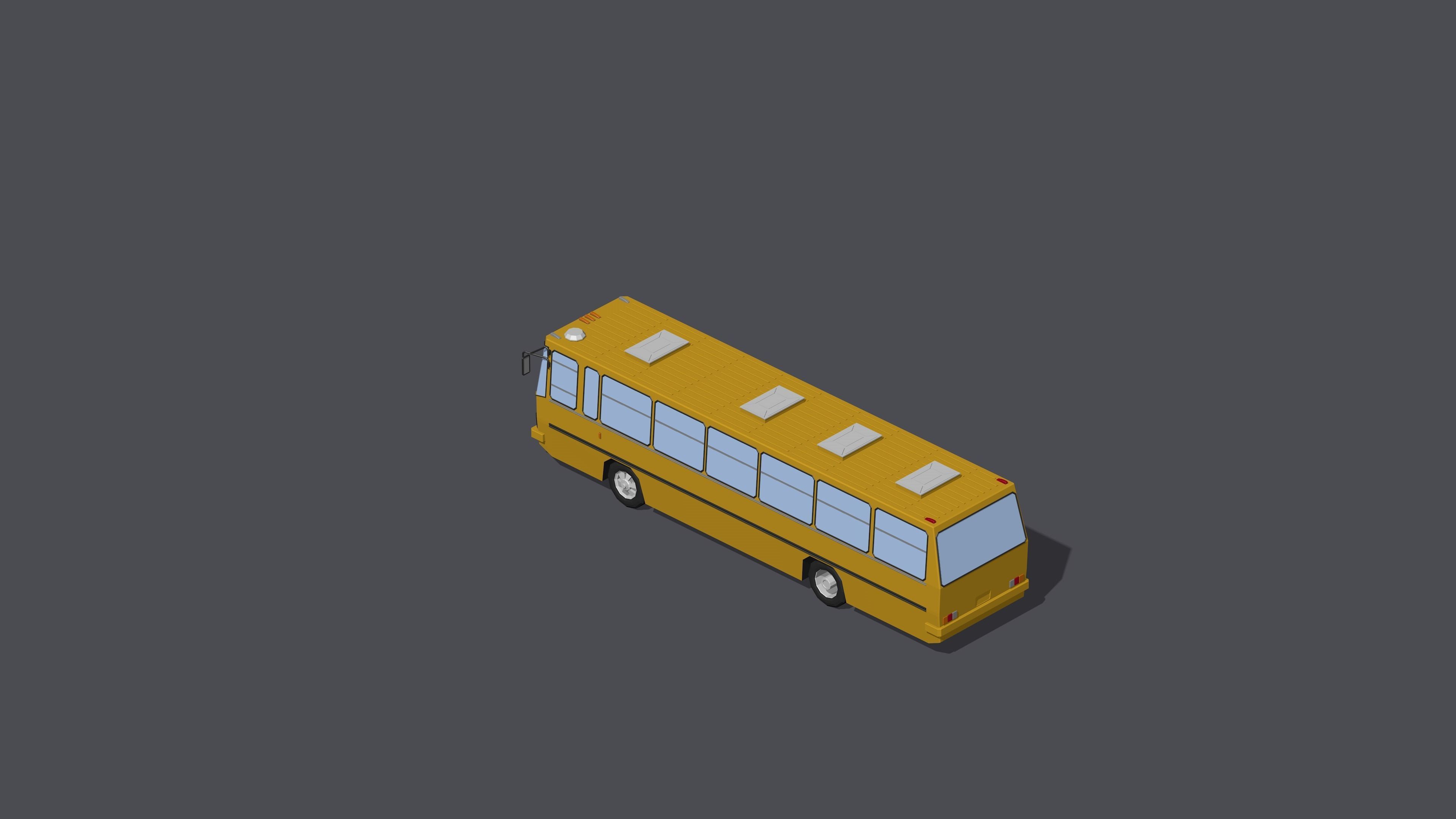Full set of vehicles Low-poly 3D model_22