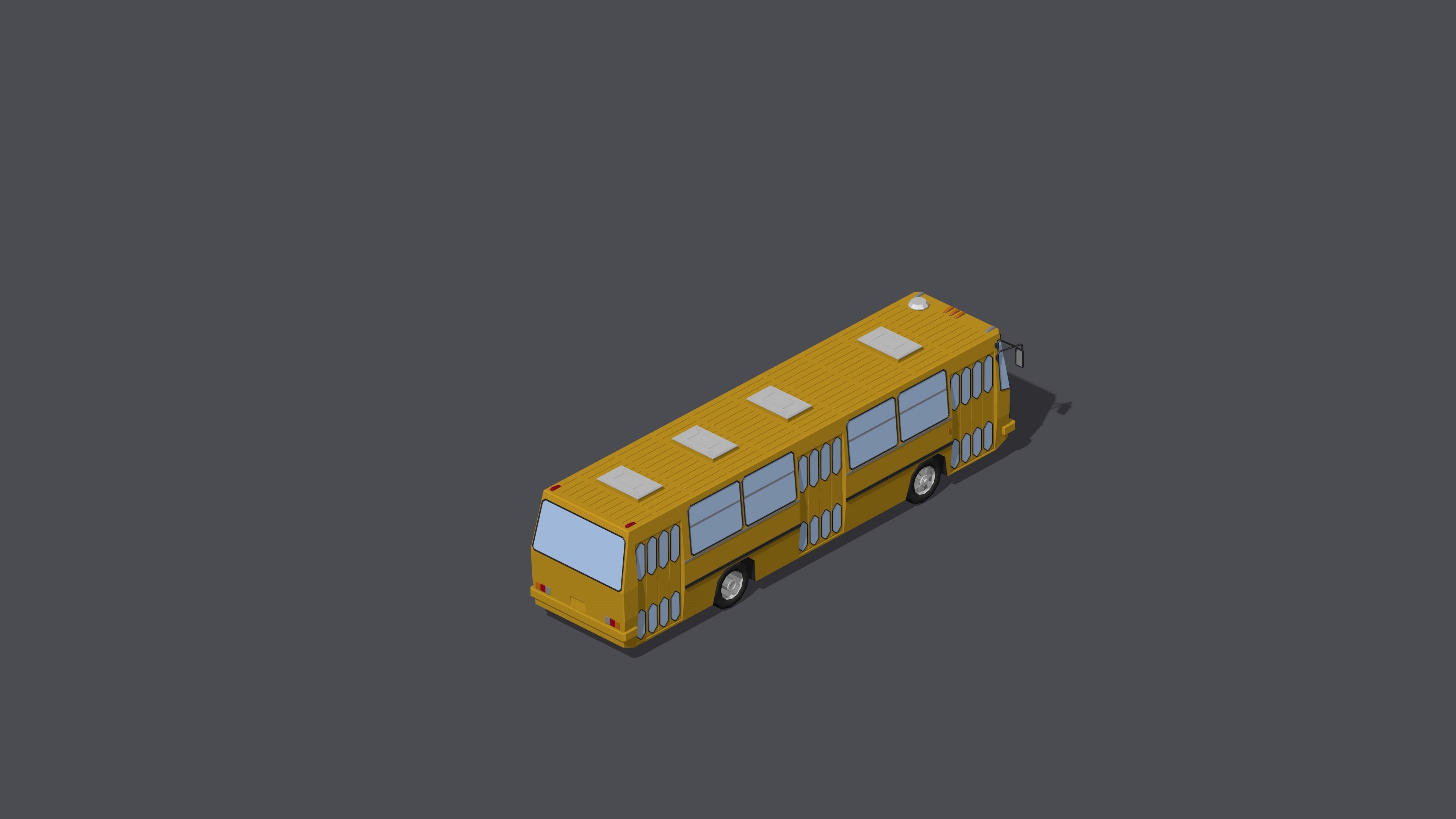 Full set of vehicles Low-poly 3D model_23