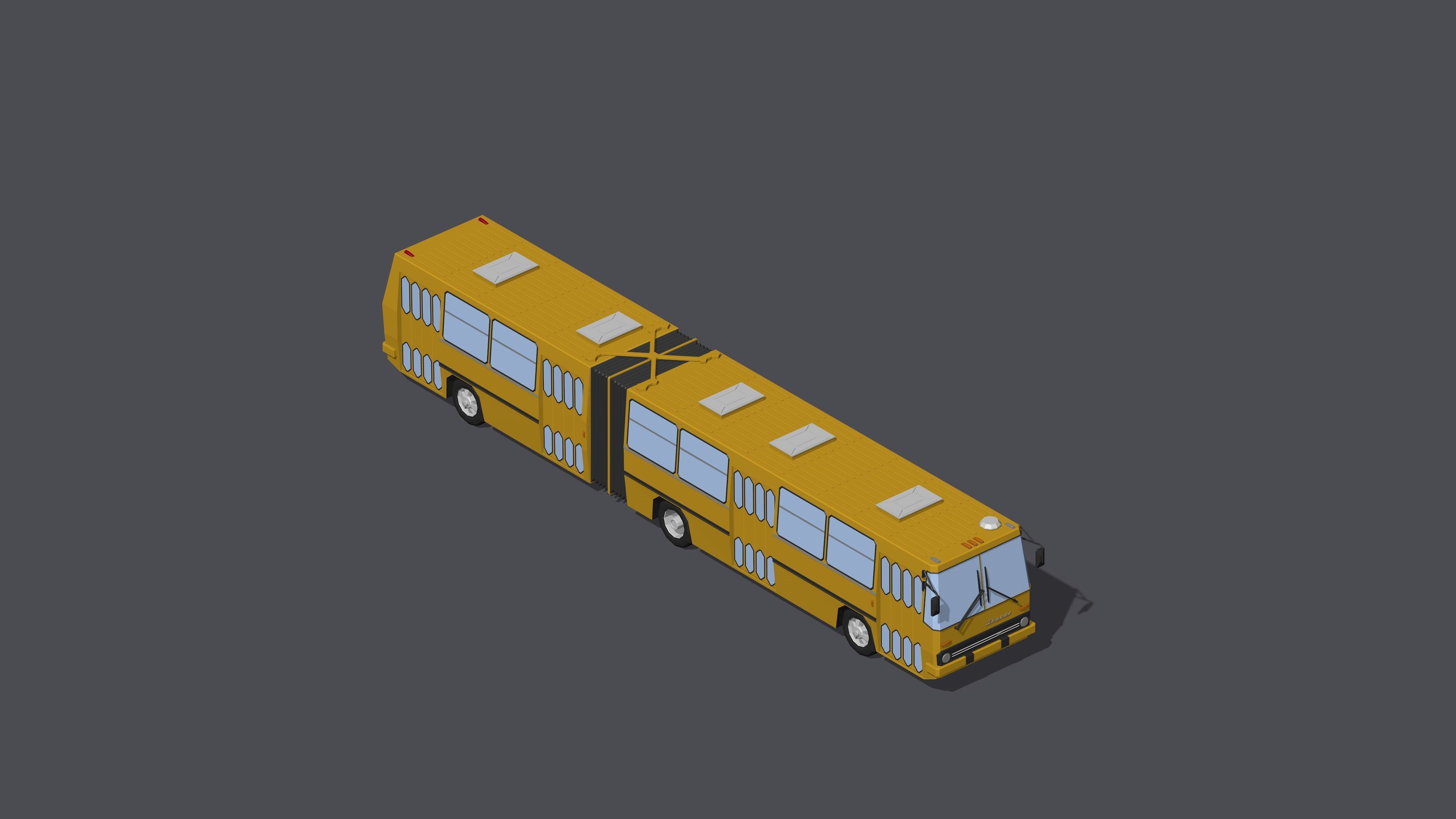 Full set of vehicles Low-poly 3D model_7