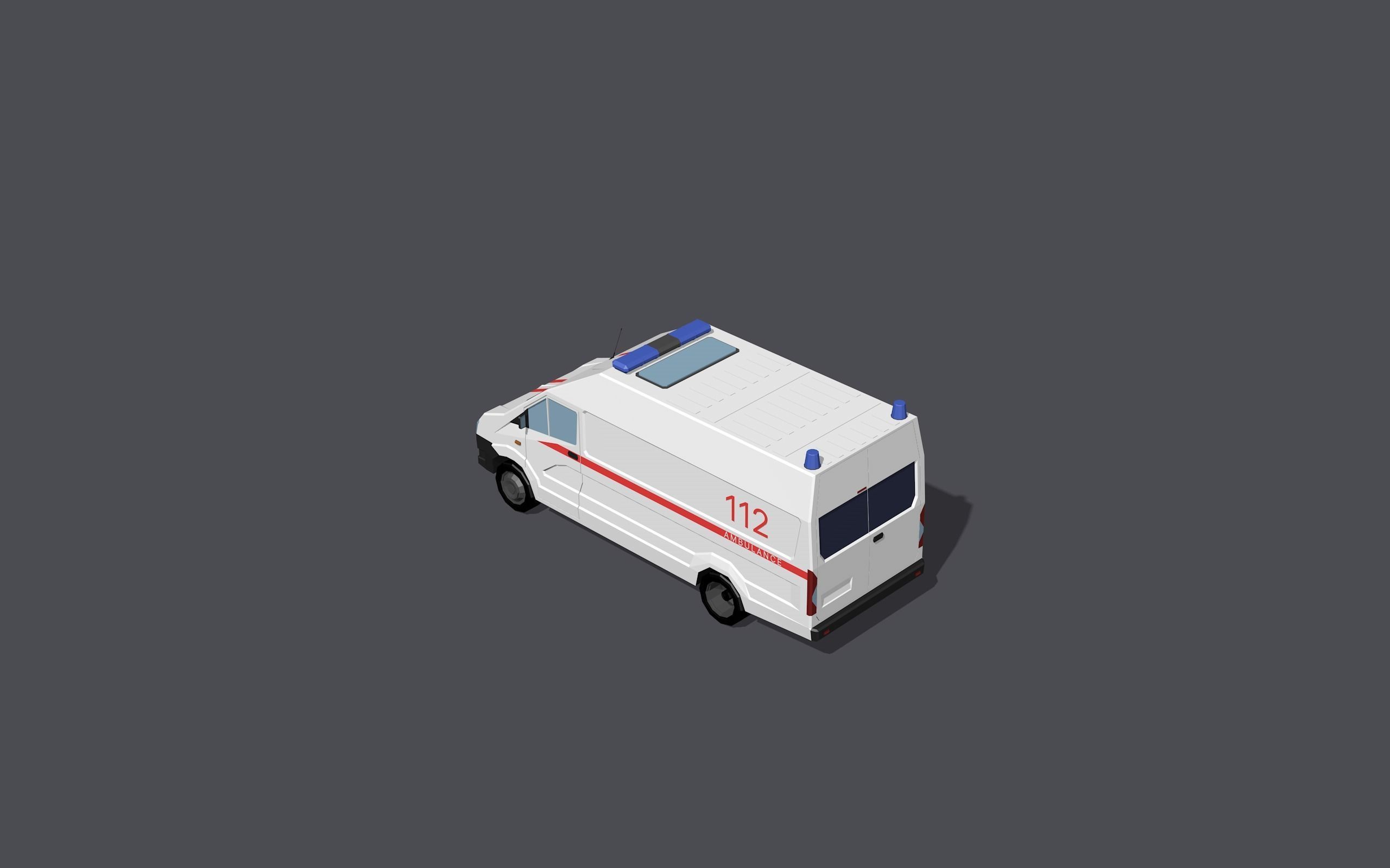 Full set of vehicles Low-poly 3D model_66