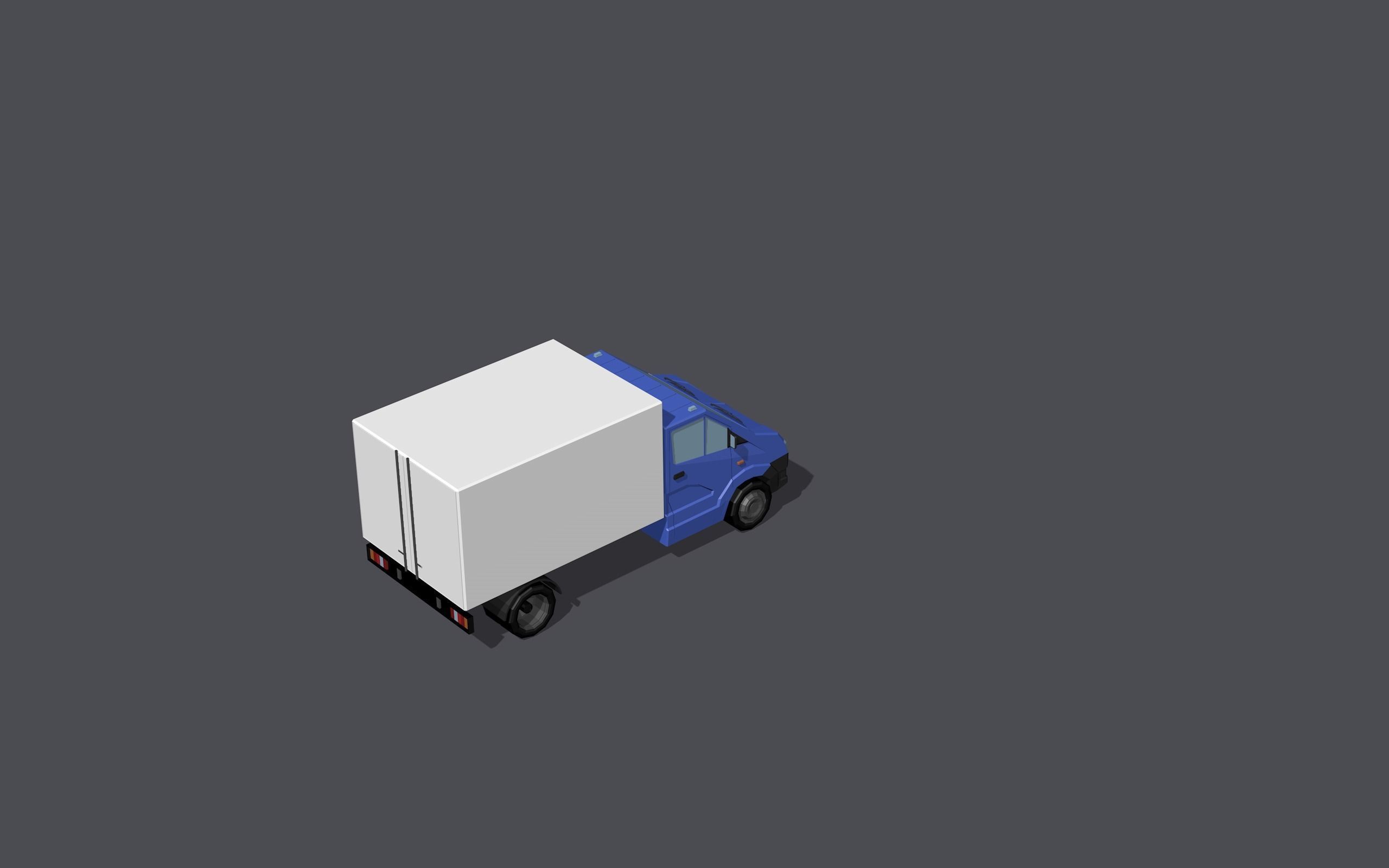 Full set of vehicles Low-poly 3D model_83