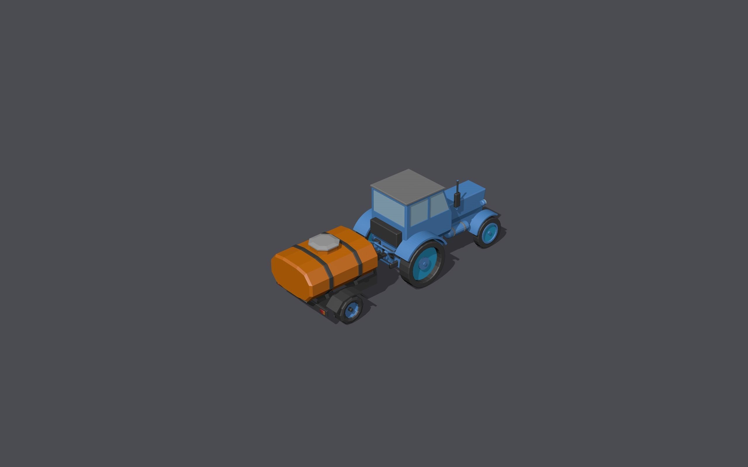 Full set of vehicles Low-poly 3D model_113