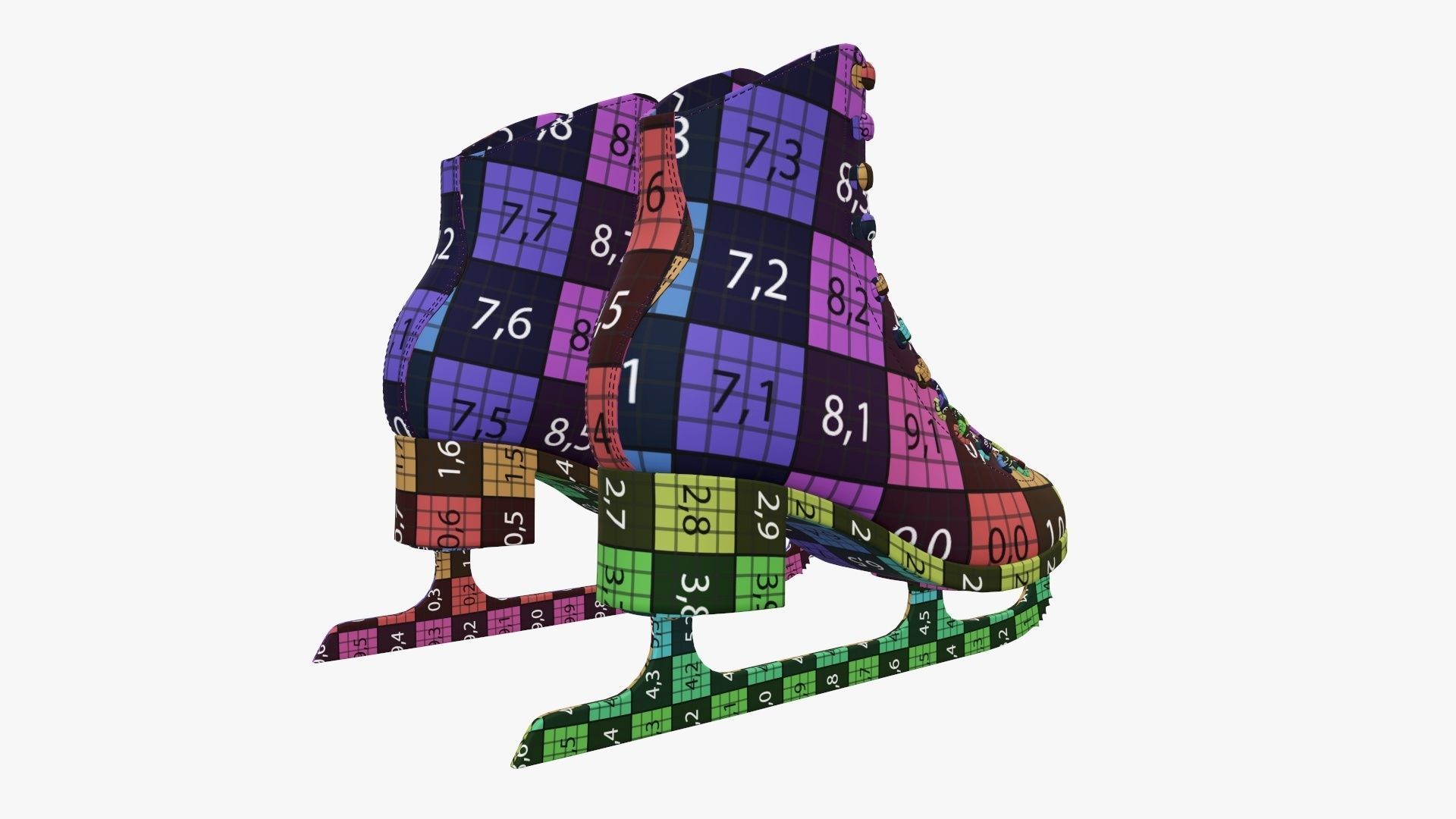 Figure ice skates women 3D model_14