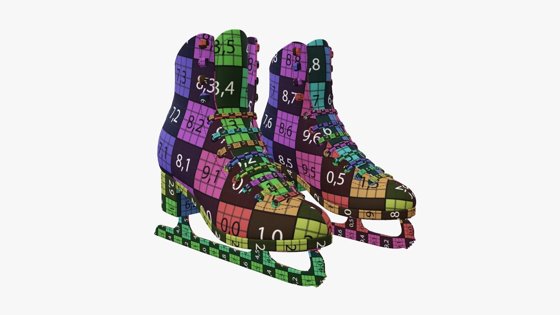 Figure ice skates women 3D model_12