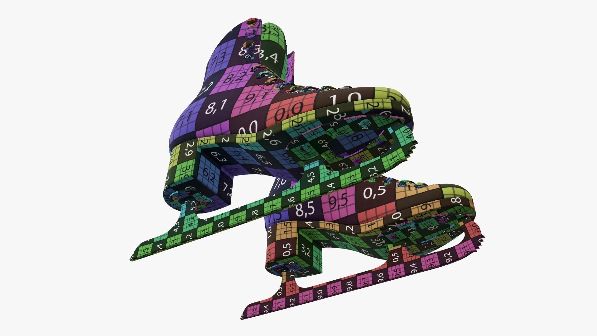 Figure ice skates women 3D model_17