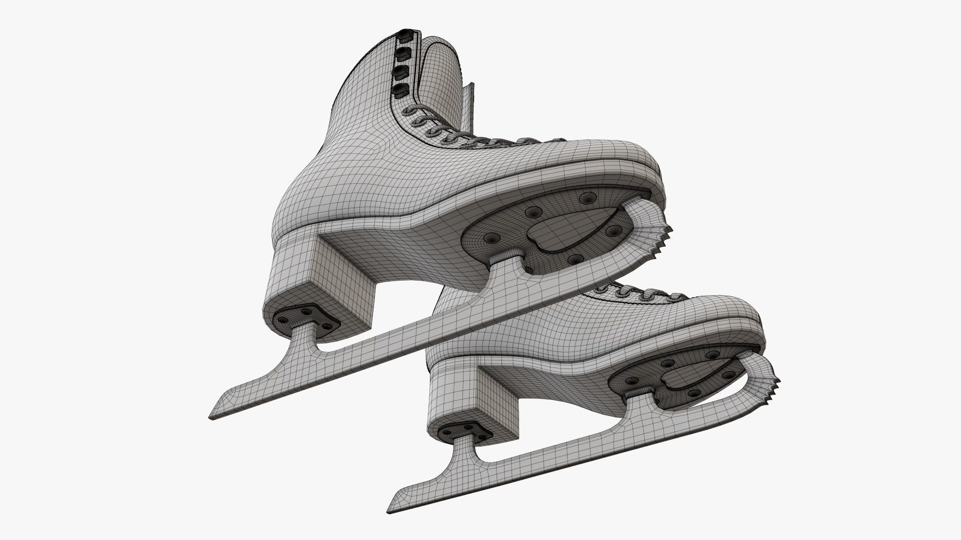 Figure ice skates women 3D model_11