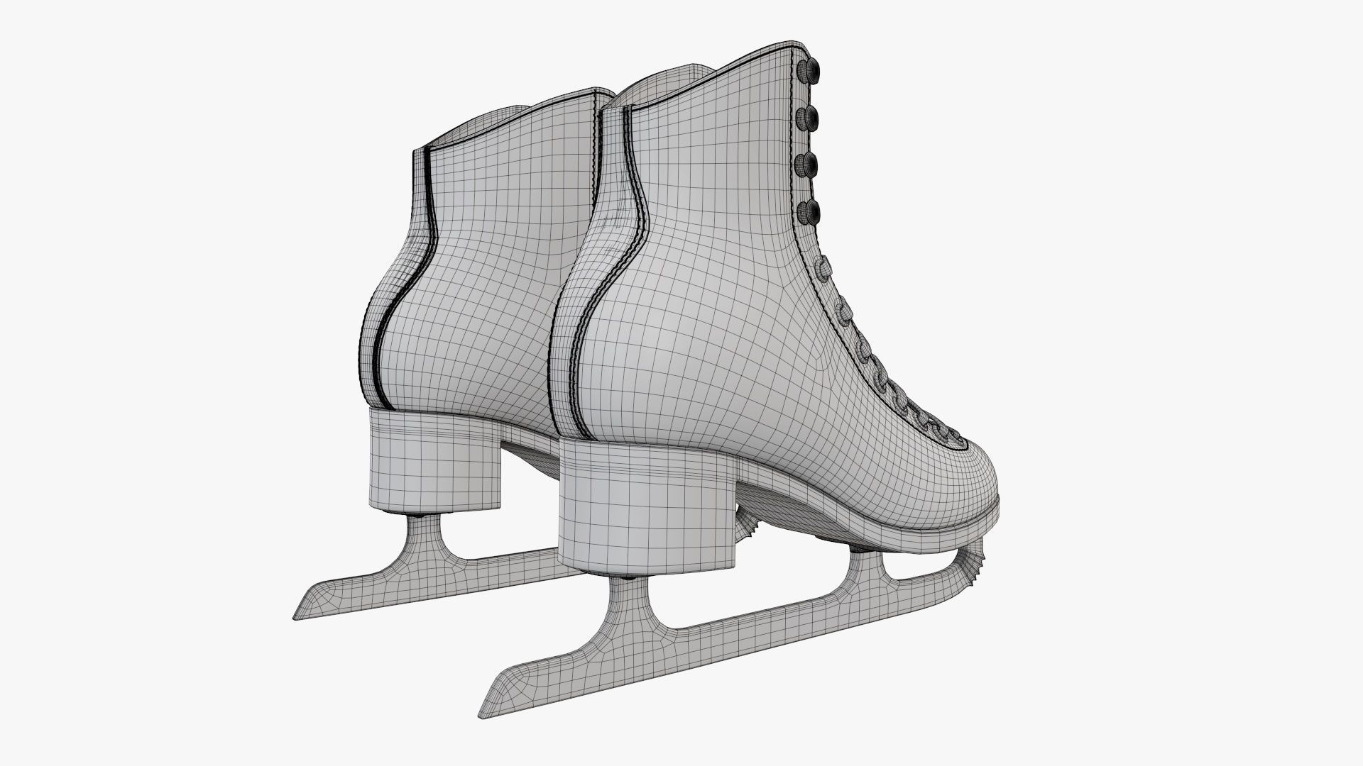 Figure ice skates women 3D model_8