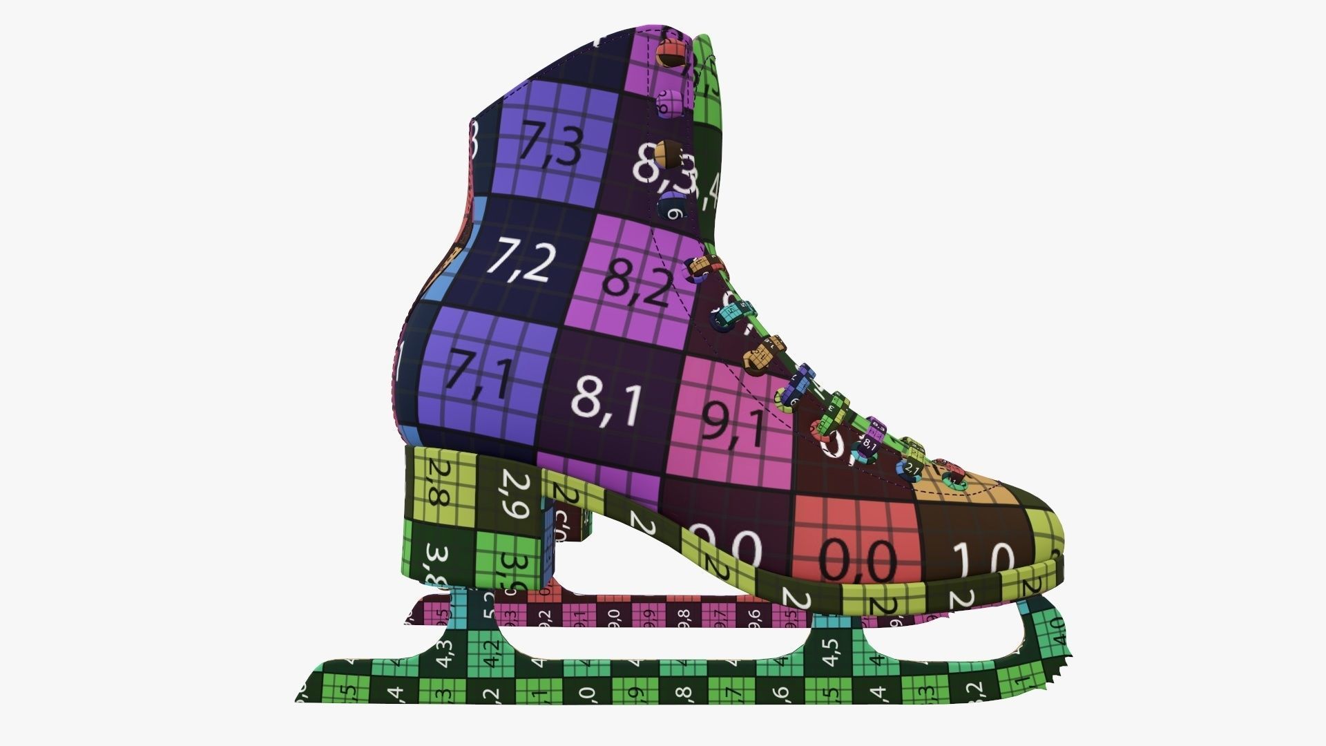 Figure ice skates women 3D model_13