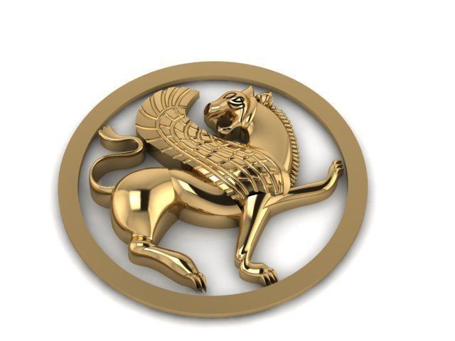 B-114 persian lion  3D print model_4