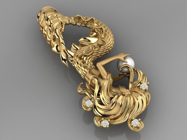 Mermaid 01 3D print model_20