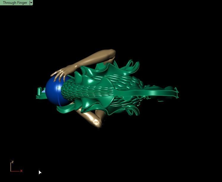 Mermaid 01 3D print model_3