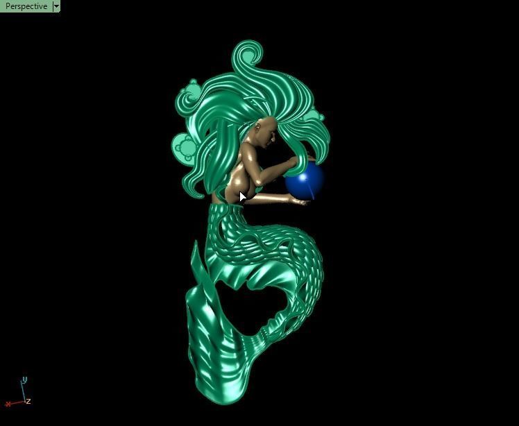 Mermaid 01 3D print model_4