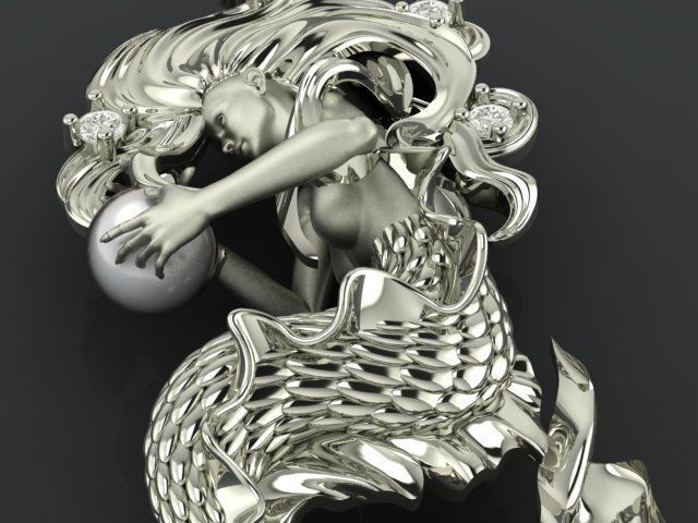 Mermaid 01 3D print model_23