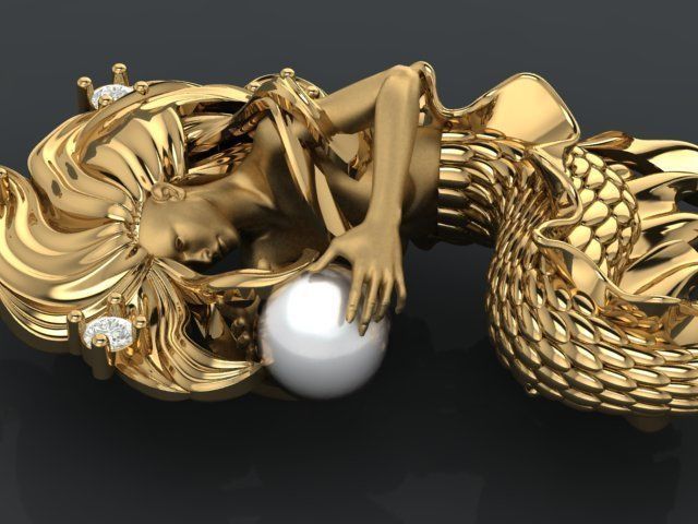 Mermaid 01 3D print model_21