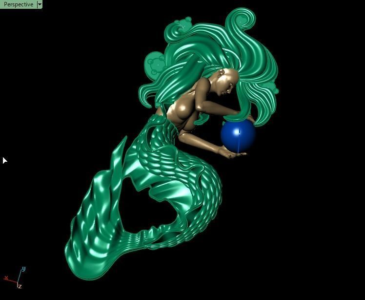 Mermaid 01 3D print model_5