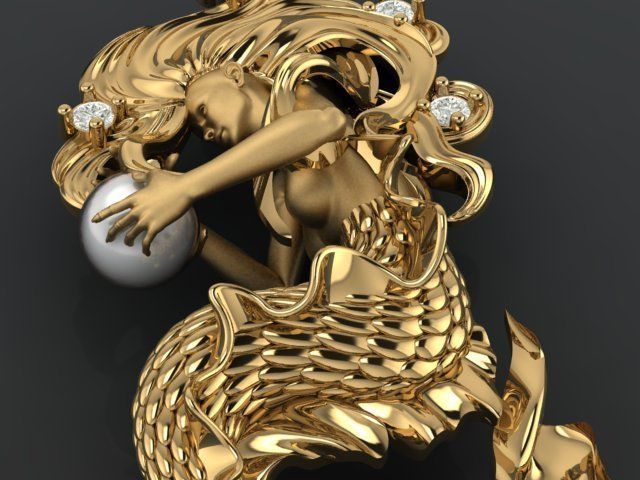 Mermaid 01 3D print model_22