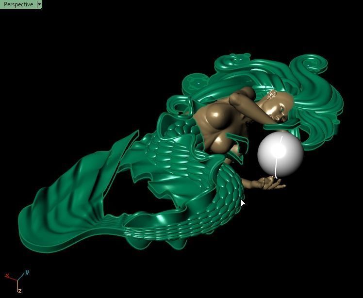 Mermaid 01 3D print model_12