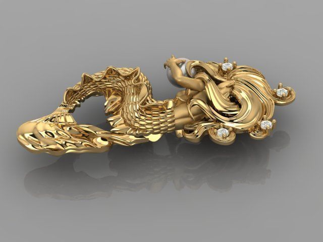 Mermaid 01 3D print model_19