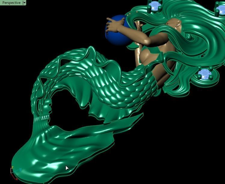 Mermaid 01 3D print model_9