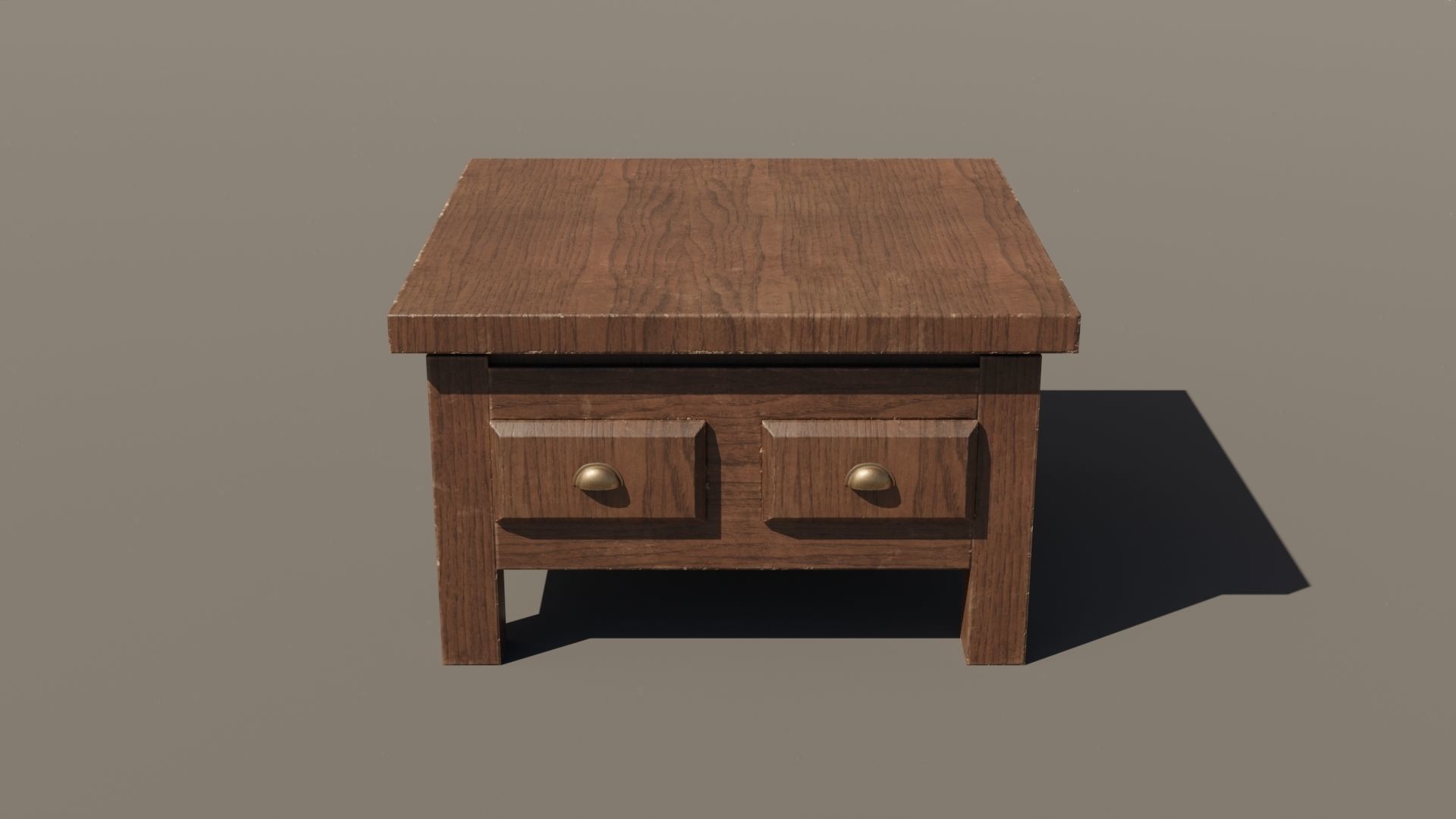 Japanese Table Low-poly 3D model_3
