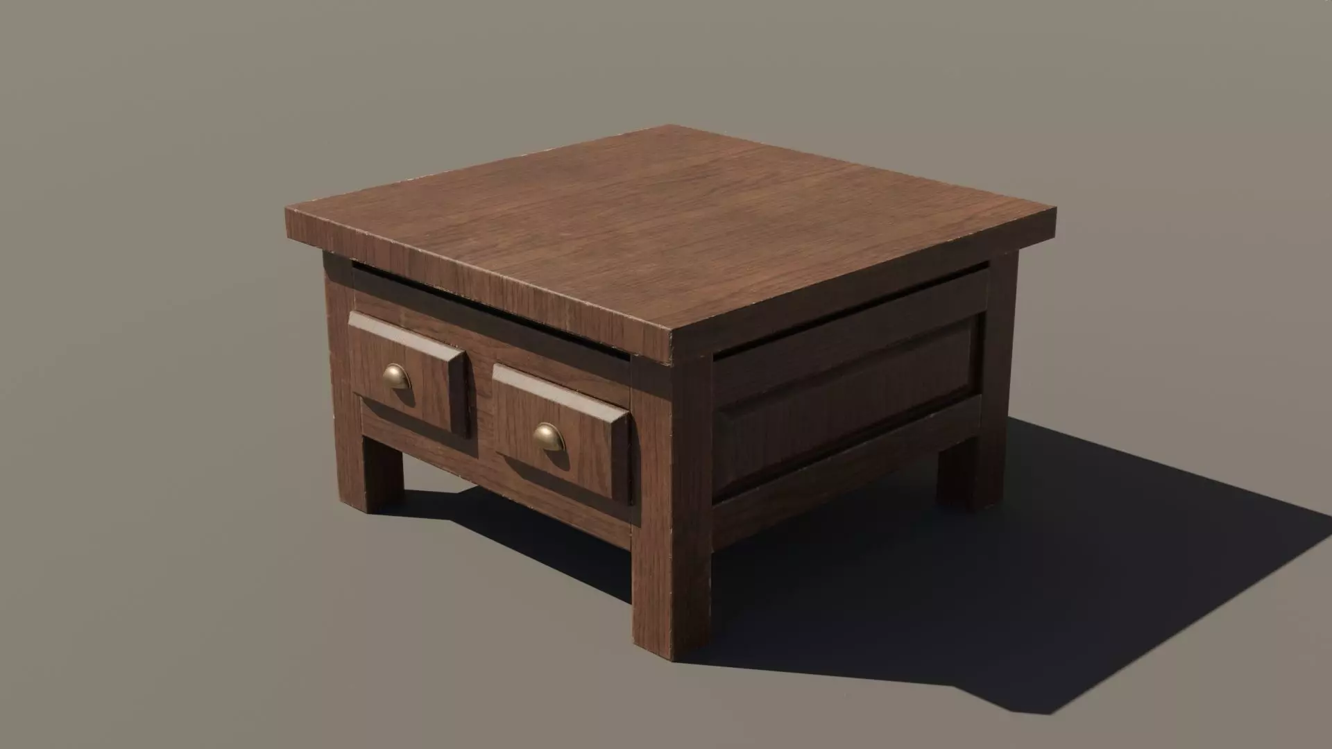 Japanese Table Low-poly 3D model_0