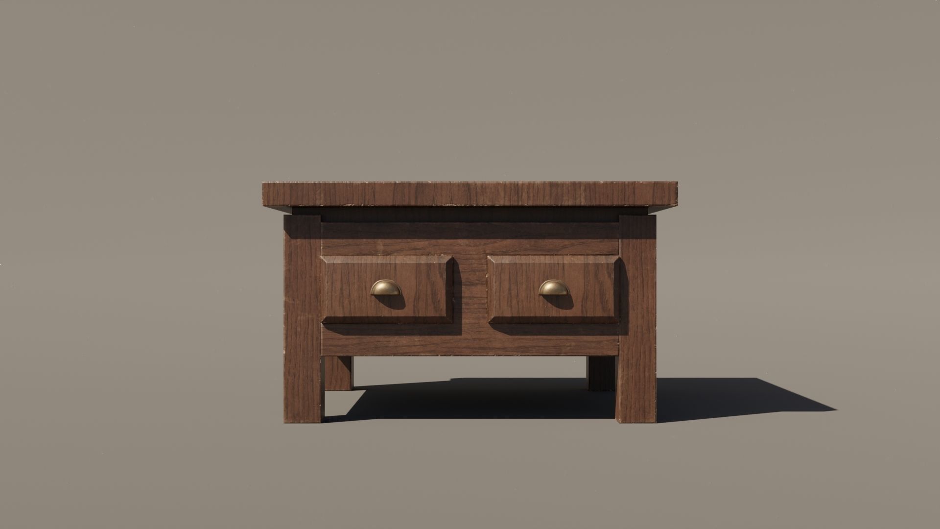 Japanese Table Low-poly 3D model_4