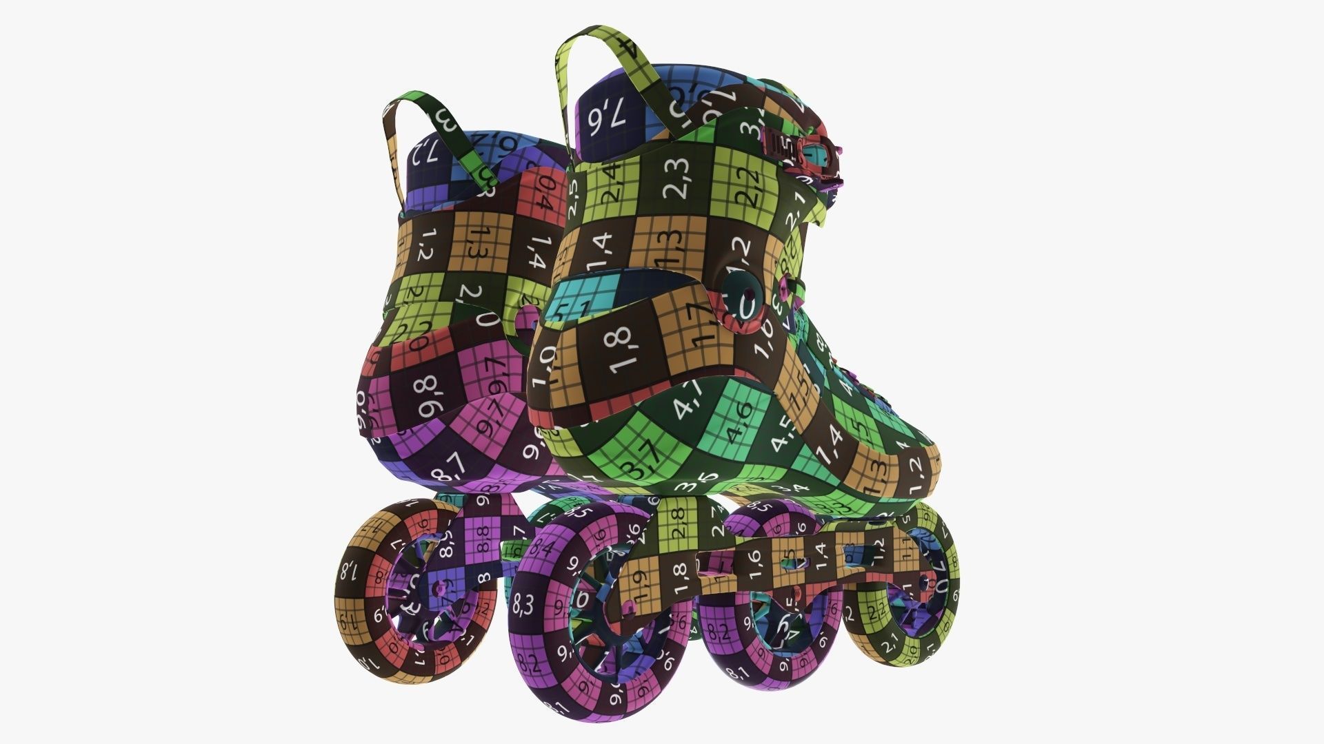 Roller skates inline 3D model_26