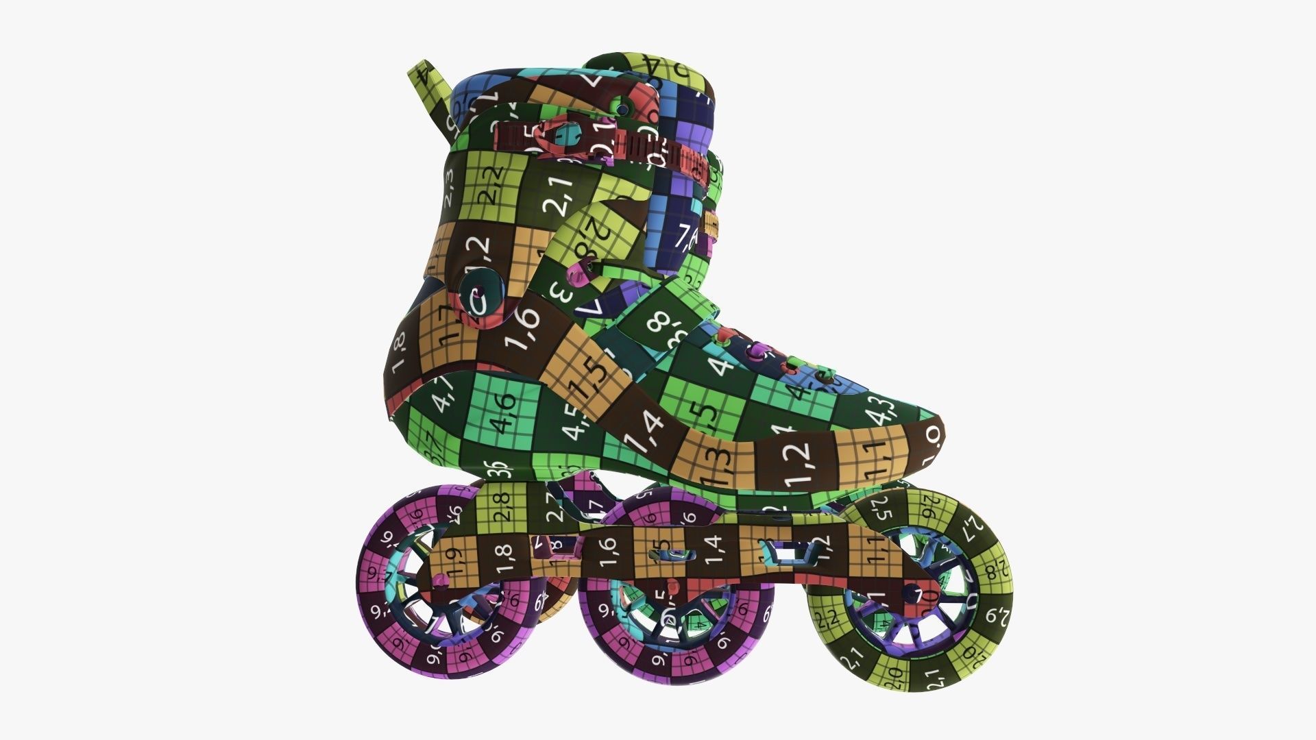 Roller skates inline 3D model_25