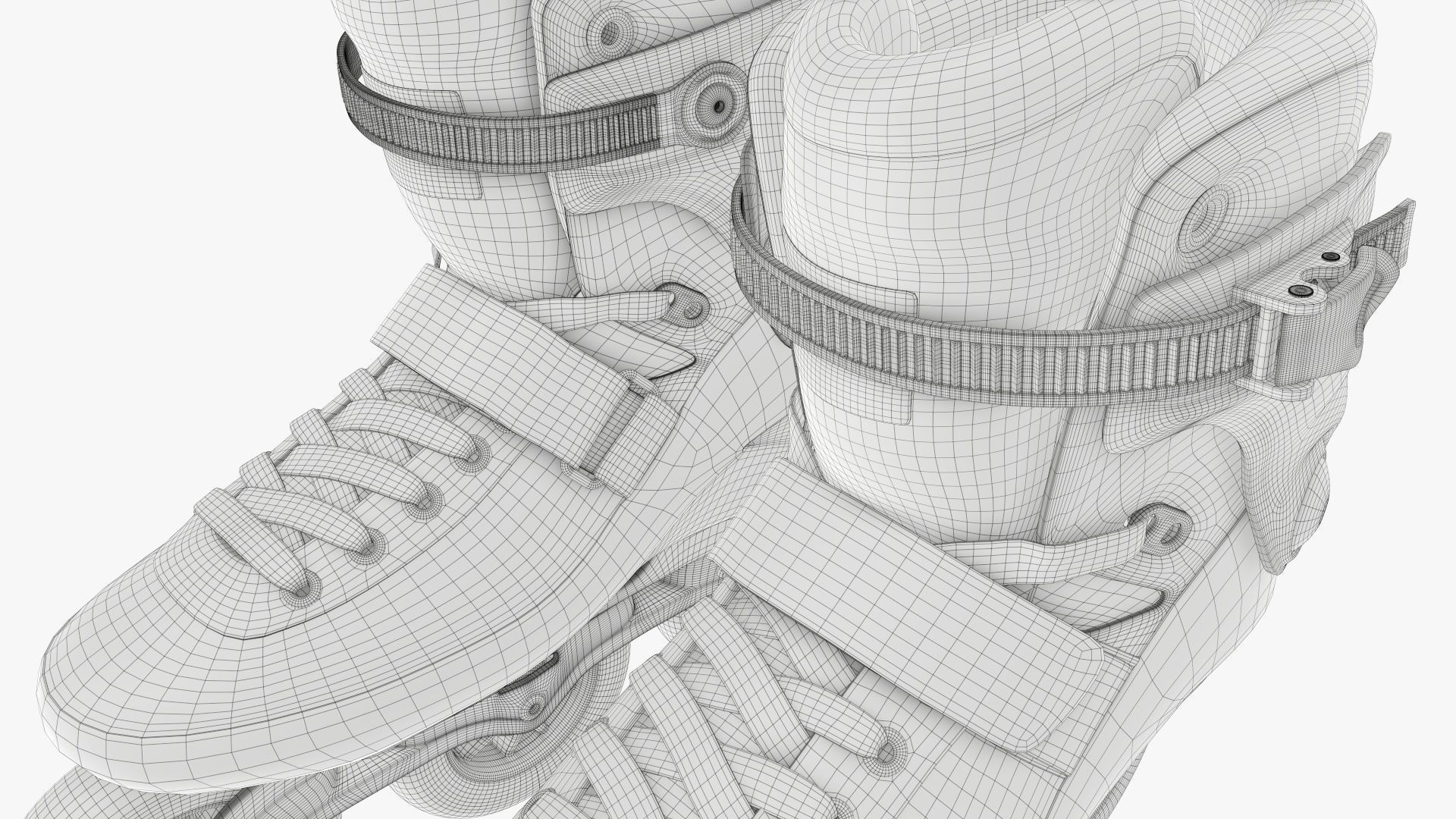 Roller skates inline 3D model_23
