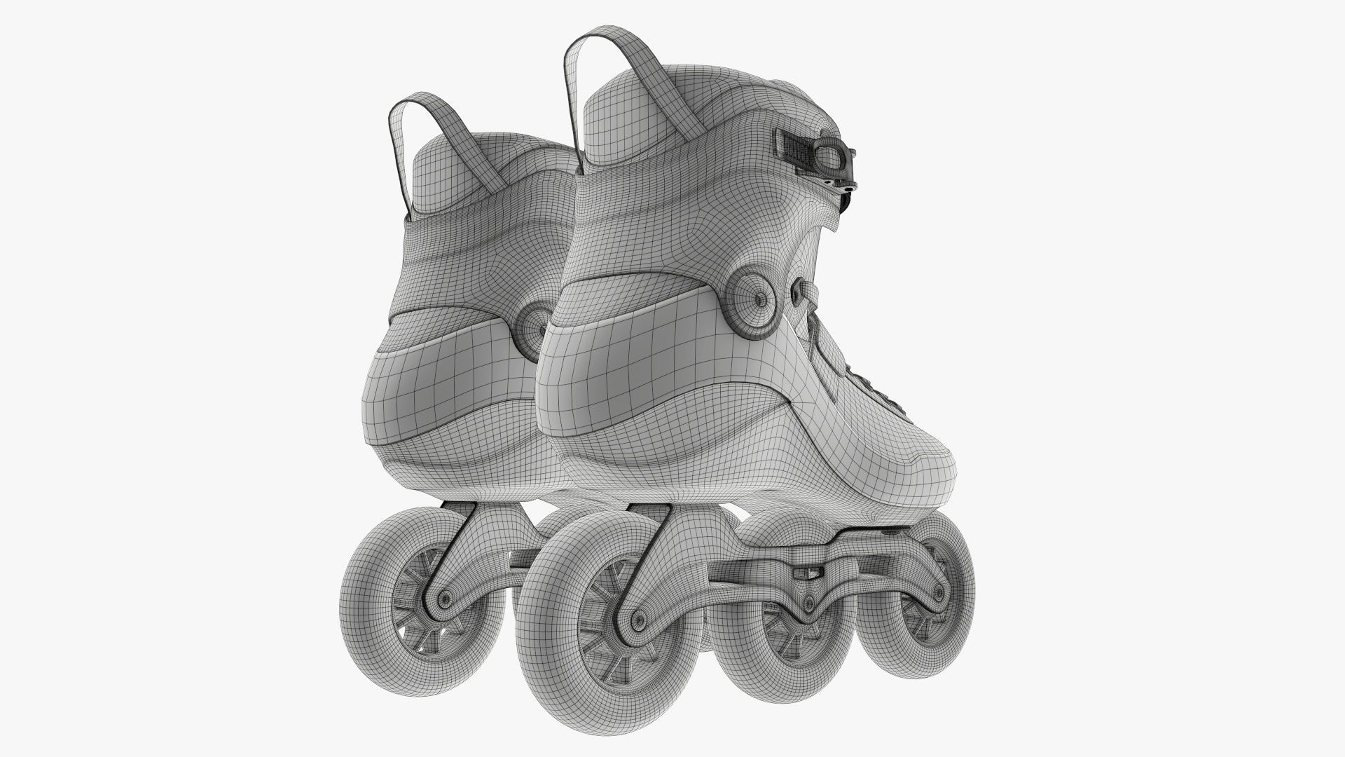 Roller skates inline 3D model_17