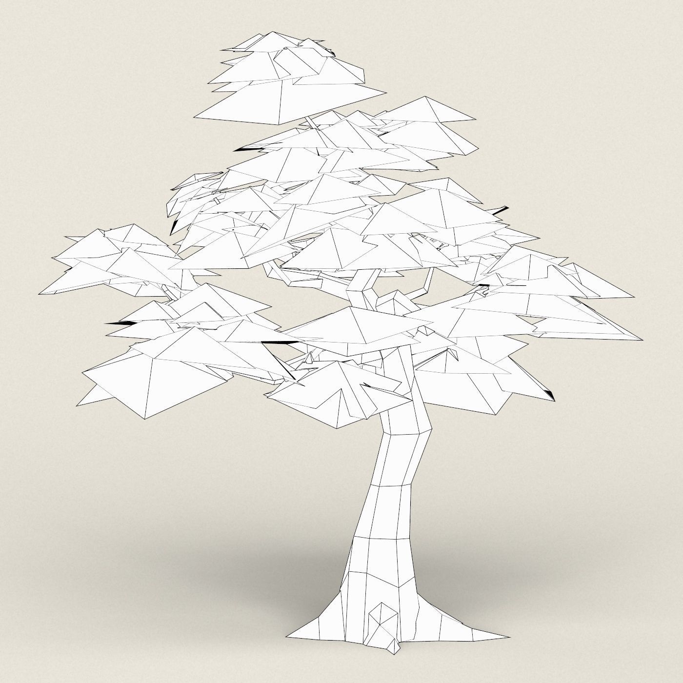 Fantasy Maple Tree 13 Low-poly 3D model_4