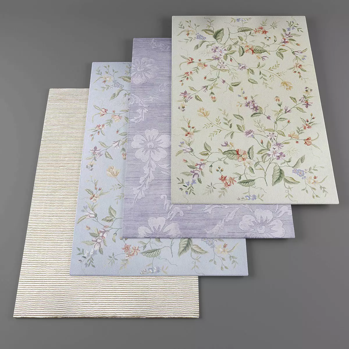 Rugs collection 063 Low-poly 3D model_0