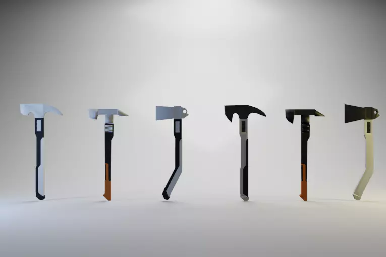 Axes sci-fi Low poly Free low-poly 3D model