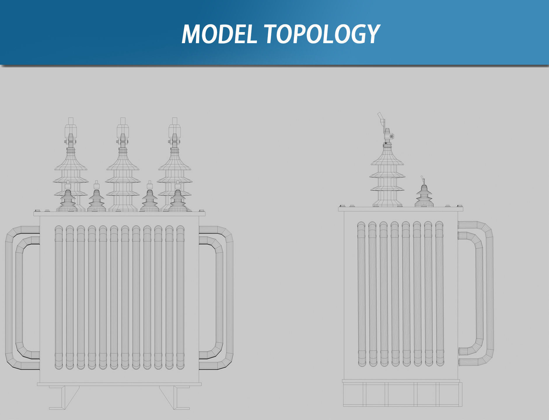 Electrical Power Transformer - Lowpoly-Highpoly Low-poly 3D model_3