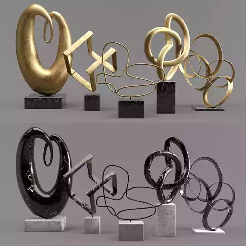 Decorative Set Vol 01 Abstract Sculptures
