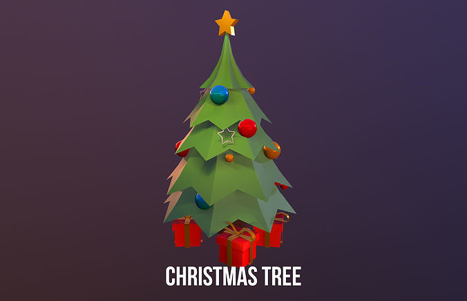 Christmas tree Free low-poly 3D model
