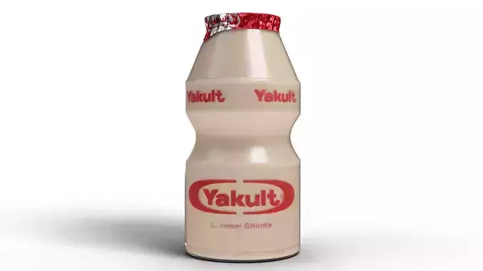 Yakult milk beverage 3D model