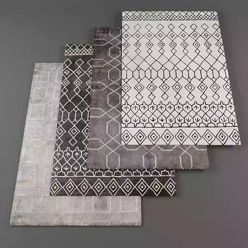 Rugs collection 075 Low-poly 3D model
