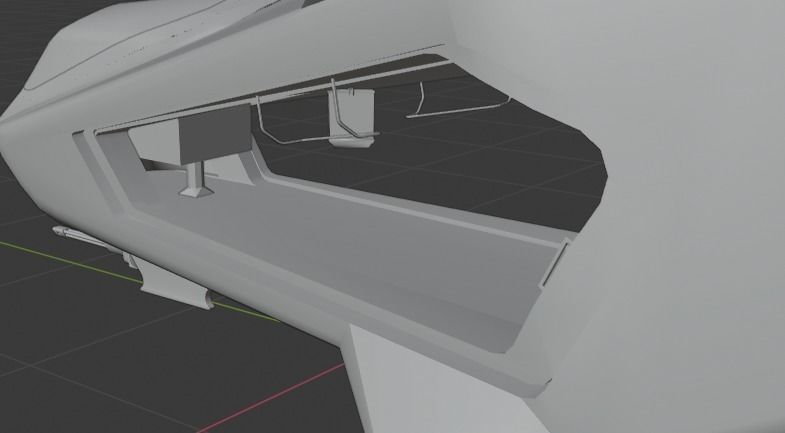 Scifi futuristic security helicopter Low-poly 3D model_38