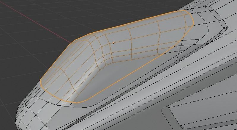 Scifi futuristic security helicopter Low-poly 3D model_11